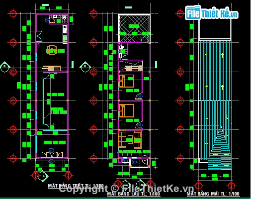 File cad,mặt bằng,ứng dụng,file cad mặt bằng,Nhà lầu 4x17.3m,File Auto cad